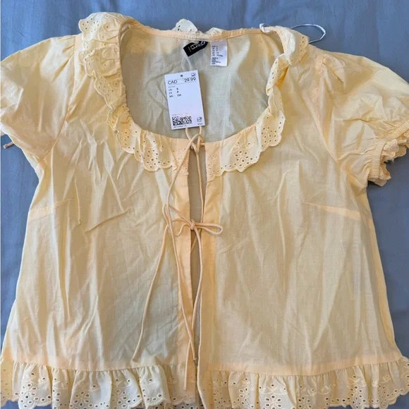 H&M Cotton Ruffled Blouse - Picture 3 of 4